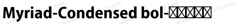 Myriad-Condensed bol字体转换